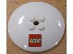 Part No: 44375bpb02  Name: Dish 6 x 6 Inverted (Radar) - Solid Studs with LEGO Logo Pattern