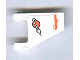 Part No: 44676pb007  Name: Flag 2 x 2 Trapezoid with Orange Line and Modified Classic Space Logo Pattern (Sticker) - Set 7647
