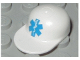 Part No: 4485pb02  Name: Minifigure, Headgear Cap - Long Flat Bill with Blue EMT Star of Life Pattern