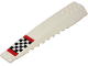 Part No: 45301pb046  Name: Wedge 16 x 4 Triple Curved with Reinforcements with Checkered Flag and Red Rectangles Pattern (Sticker) - Set 60260