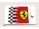 Part No: 4533pb017L  Name: Container, Cupboard 2 x 3 x 2 Door with Checkered Flag and Ferrari Logo Pattern Left (Sticker) - Sets 8144 / 8185
