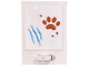 Part No: 4533pb045  Name: Container, Cupboard 2 x 3 x 2 Door with Pet Flap with Dark Orange Paw Print and Medium Azure Scratch Marks Pattern (Sticker) - Set 41735