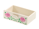 Part No: 4536pb01  Name: Container, Cupboard 2 x 3 Drawer with Flower and Vine Pattern