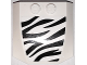 Part No: 45677pb148  Name: Wedge 4 x 4 x 2/3 Triple Curved with Black Zebra Stripes Camouflage Pattern (Sticker) - Set 60267