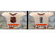 Part No: 47577pb02  Name: Minifigure Hockey Body Armor with Orange and Black NHL Logo, Stars, Stripes, Collar, and Number 2 Pattern