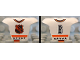 Part No: 47577pb06  Name: Minifigure Hockey Body Armor with Orange and Black NHL Logo, Stars, Stripes, Collar, and Number 6 Pattern