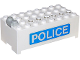 Part No: 4760c00pb07  Name: Electric 9V Battery Box Small Without Battery Cover with 'POLICE' Pattern on Both Sides (Stickers) - Set 6450