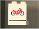 Part No: 4864apx7  Name: Panel 1 x 2 x 2 - Solid Studs with Red Bicycle and Black Line Pattern
