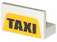 Part No: 4865pb042  Name: Panel 1 x 2 x 1 with 'TAXI' on Yellow Pattern (Sticker) - Set 4852