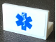 Part No: 4865pb092  Name: Panel 1 x 2 x 1 with Blue EMT Star of Life Pattern (Sticker) - Set 2064