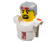 Part No: 48881c01pb02  Name: Sports Promo Figure Torso and Head Assembly McDonald's Set 4 (7919) with Black 'H.O.C.K.E.Y.', White Number 5 and Red Shoulder Pads Pattern (Stickers) - Set 7919