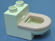 Part No: 4911c03  Name: Duplo, Furniture Toilet with Pink Seat (4911 / 4912)