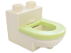 Part No: 4911c08  Name: Duplo, Furniture Toilet with Yellowish Green Seat (4911 / 4912)
