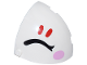 Part No: 49612pb03L  Name: Brick, Round Corner 4 x 4 x 2 2/3 Dome Top with Black Closed Eyelid, Bright Pink Cheek Oval, and Red Eyelashes Pattern Model Left Side