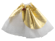Part No: 50940  Name: Belville, Clothes Skirt Long, Sheer with Gold Outer Layer and Pink Jewel