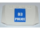 Part No: 52031pb031  Name: Wedge 4 x 6 x 2/3 Triple Curved with White '03 POLICE' on Blue Background Pattern (Sticker) - Set 7286