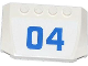 Part No: 52031pb075  Name: Wedge 4 x 6 x 2/3 Triple Curved with Blue '04' Pattern (Sticker) - Set 60044