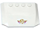 Part No: 52031pb101  Name: Wedge 4 x 6 x 2/3 Triple Curved with Star in Gold Circle on Gold, Magenta and Medium Lavender Stripes Pattern (Sticker) - Set 41107