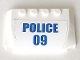 Part No: 52031pb135  Name: Wedge 4 x 6 x 2/3 Triple Curved with Blue 'POLICE 09' Pattern (Sticker) - Set 60142