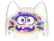 Part No: 5690pb01  Name: Brick, Round 2 x 2 x 1 1/3 Dome Top with Cat Ears with Tan Face, Dark Purple Eyebrow, Eyes, Whiskers and Mouth and Yellow, Dark Pink and Medium Azure Sprinkles Hair Pattern