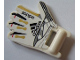 Part No: 57099pb01L  Name: Minifigure, Utensil Soccer Goalie Mitt with Finger Pattern on Both Sides and Adidas Logos Left (Stickers) - Set 3573