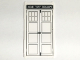 Part No: 57895pb029  Name: Glass for Window 1 x 4 x 6 with 'POLICE PUBLIC CALL BOX' Mirror Image Tardis Door Pattern