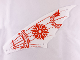 Part No: 58004  Name: Cloth Sail 25 x 8 with Red Ribs, Oriental Dragon Tail, and Shuriken Pattern