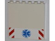 Part No: 59349pb042  Name: Panel 1 x 6 x 5 with Blue EMT Star of Life and Red and White Danger Stripes Pattern (Sticker) - Set 4431