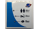 Part No: 59349pb341  Name: Panel 1 x 6 x 5 with Blue and Red Classic Space Logo, 2 Black Minifigure Silhouettes, Rover, Octan Logo, Writing and Dark Azure Curved Corner Pattern (Sticker) - Set 60351