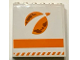 Part No: 59349pb372  Name: Panel 1 x 6 x 5 with City Mars Exploration Logo, Orange Stripe and Danger Stripes Pattern (Sticker) - Set 60229