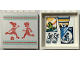 Part No: 59349pb398  Name: Panel 1 x 6 x 5 with Sports Flag and Posters on Inside and Light Aqua and Coral Boy and Girl Playing Soccer on Outside Pattern (Stickers) - Set 41744