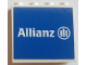 Part No: 60581pb258  Name: Panel 1 x 4 x 3 with Side Supports - Hollow Studs with White Allianz Logo on Blue Background Pattern (Sticker) - Set 75883