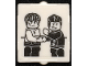 Part No: 60601pb030  Name: Glass for Window 1 x 2 x 2 Flat Front with Minifigures Shaking Hands Pattern (Sticker) - Set 70657