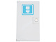 Part No: 60616pb098  Name: Door 1 x 4 x 6 with Stud Handle with Medium Azure and White Toilet Sign Pattern (Sticker) - Set 71799