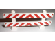 Part No: 6079pb02  Name: Fence 1 x 8 x 2 2/3 with Red and White Danger Stripes Pattern (Stickers) - Sets 7631 / 7632 / 7633 / 7685