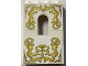 Part No: 60808pb022  Name: Panel 1 x 4 x 5 Wall with Window with Gold Ornamental Dragons Pattern (Stickers) - Set 43184