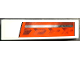 Part No: 61678pb174R  Name: Slope, Curved 4 x 1 with Red Taillight and Silver Stripe Pattern Model Right Side (Sticker) - Set 8214