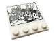 Part No: 6179pb202  Name: Tile, Modified 4 x 4 with Studs on Edge with Mickey and Minnie Mouse and Castle Pattern (Sticker) - Set 43179