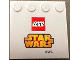 Part No: 6179pb229  Name: Tile, Modified 4 x 4 with Studs on Edge with Full Color LEGO Star Wars Logo Pattern