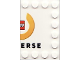 Part No: 6180pb013  Name: Tile, Modified 4 x 6 with Studs on Edges with LEGO Universe Logo Right Half and Black 'ERSE' Pattern
