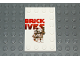 Part No: 6180pb017R  Name: Tile, Modified 4 x 6 with Studs on Edges with 'BRICK IVES' and Clone Troopers Pattern