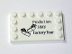 Part No: 6180pb038  Name: Tile, Modified 4 x 6 with Studs on Edges with 'Production HMV Factory Tour' Pattern