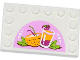Part No: 6180pb069  Name: Tile, Modified 4 x 6 with Studs on Edges with Drinks Pattern (Sticker) - Set 41035