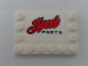Part No: 6180pb104  Name: Tile, Modified 4 x 6 with Studs on Edges with 'SPEED PARTS' Pattern (Sticker) - Set 8154