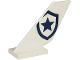 Part No: 6239pb092  Name: Tail Shuttle with Partial Dark Blue Police Star Badge Logo Pattern on Both Sides