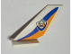 Part No: 6239pb100  Name: Tail Shuttle with Coast Guard Logo Blue and Orange Curves Pattern on Both Sides (Stickers) - Set 60167