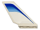 Part No: 6239pb124  Name: Tail Shuttle with Blue Curved Stripes Pattern on Both Sides (Stickers) - Set 2147