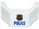 Part No: 62576pb04  Name: Windscreen 5 x 8 x 2 with Copper Badge and Blue 'POLICE' Pattern (Sticker) - Set 60129