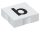 Part No: 6309pb046  Name: Duplo, Tile 2 x 2 with Black Lowercase Letter b Pattern