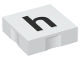 Part No: 6309pb052  Name: Duplo, Tile 2 x 2 with Black Lowercase Letter h Pattern